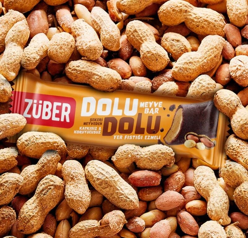 Züber Dolu Dolu Fıstık Ezme Meyve Bar 30 Gr
