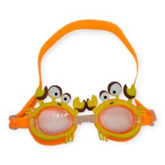Çocuk Yüzücü Gözlüğü Silikon Taşıma Çantalı Turuncu Yengeç - 9014