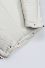 Bistyle Fermuarlı Natural Life Pike Battaniye Girl 70113 Ekru