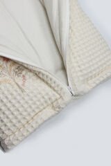 Bistyle Fermuarlı Natural Life Pike Battaniye Girl 70113 Ekru