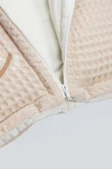 Bistyle Fermuarlı Natural Life Pike Battaniye Boy 70114 Bej