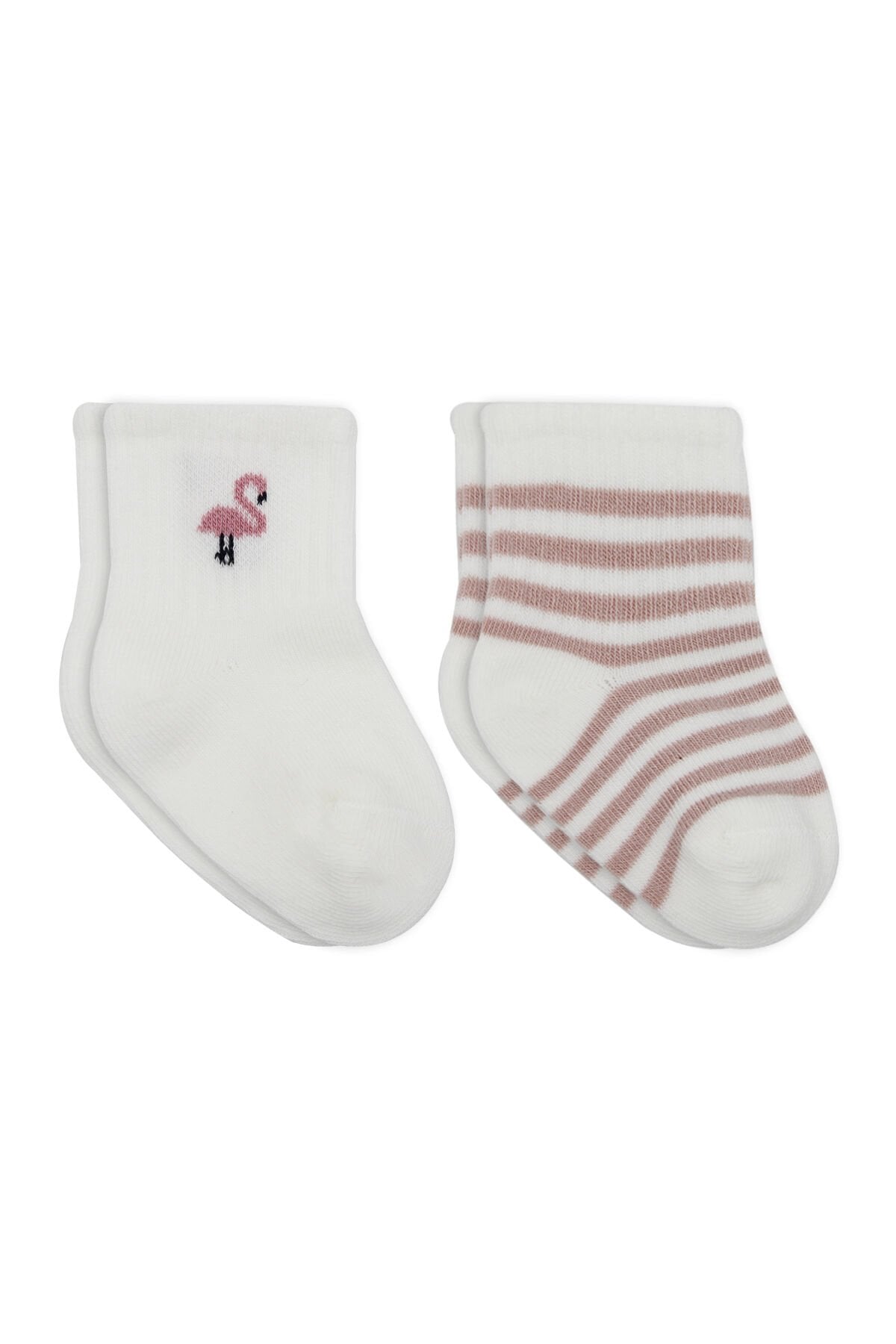 Bistyle Little Girl Penye Soket Çorap 2li 10139 Ekru Lila