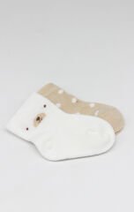 Bistyle So Bear Penye Soket Çorap 2li 10142 Ekru Bej