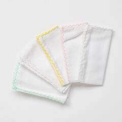 Andywawa AC24447 Basic 5'Li Bebek Ağız Mendili 25x25 cm Pink