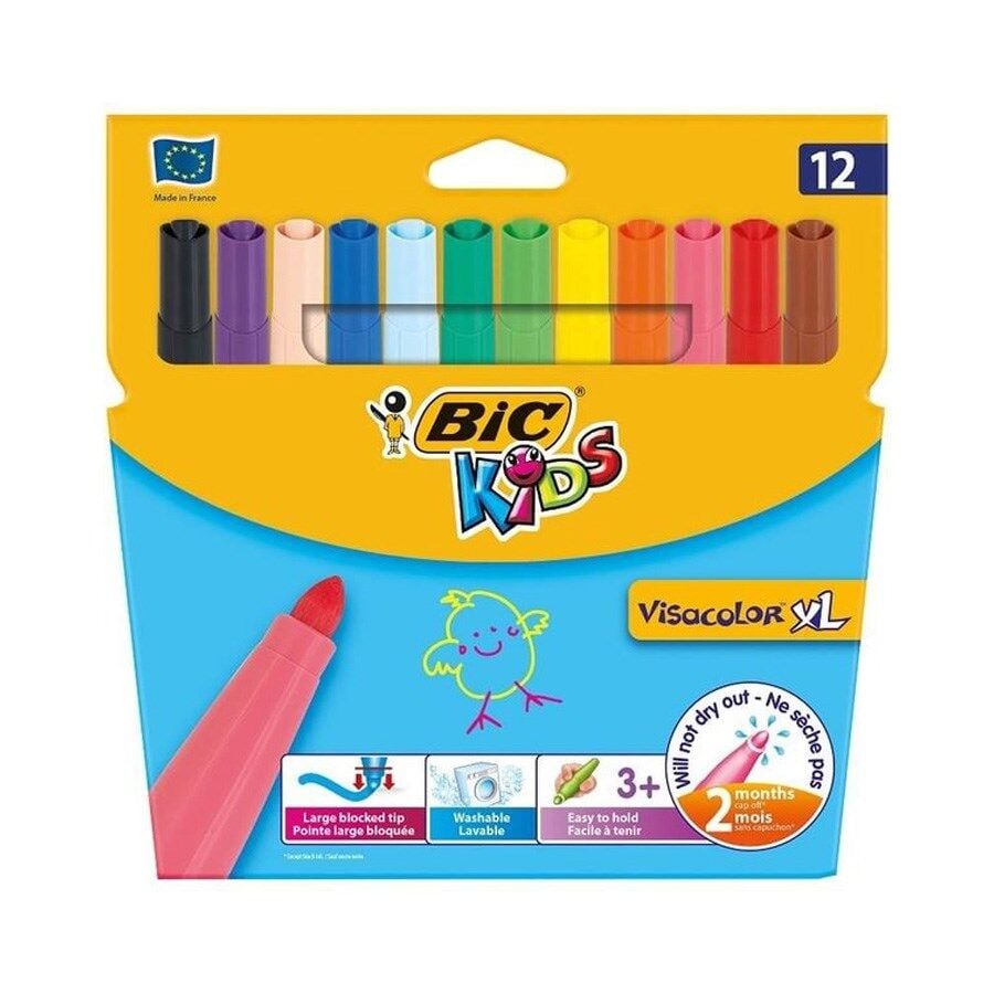 Bic Jumbo Keçeli Boya Kalemi 12 Renk