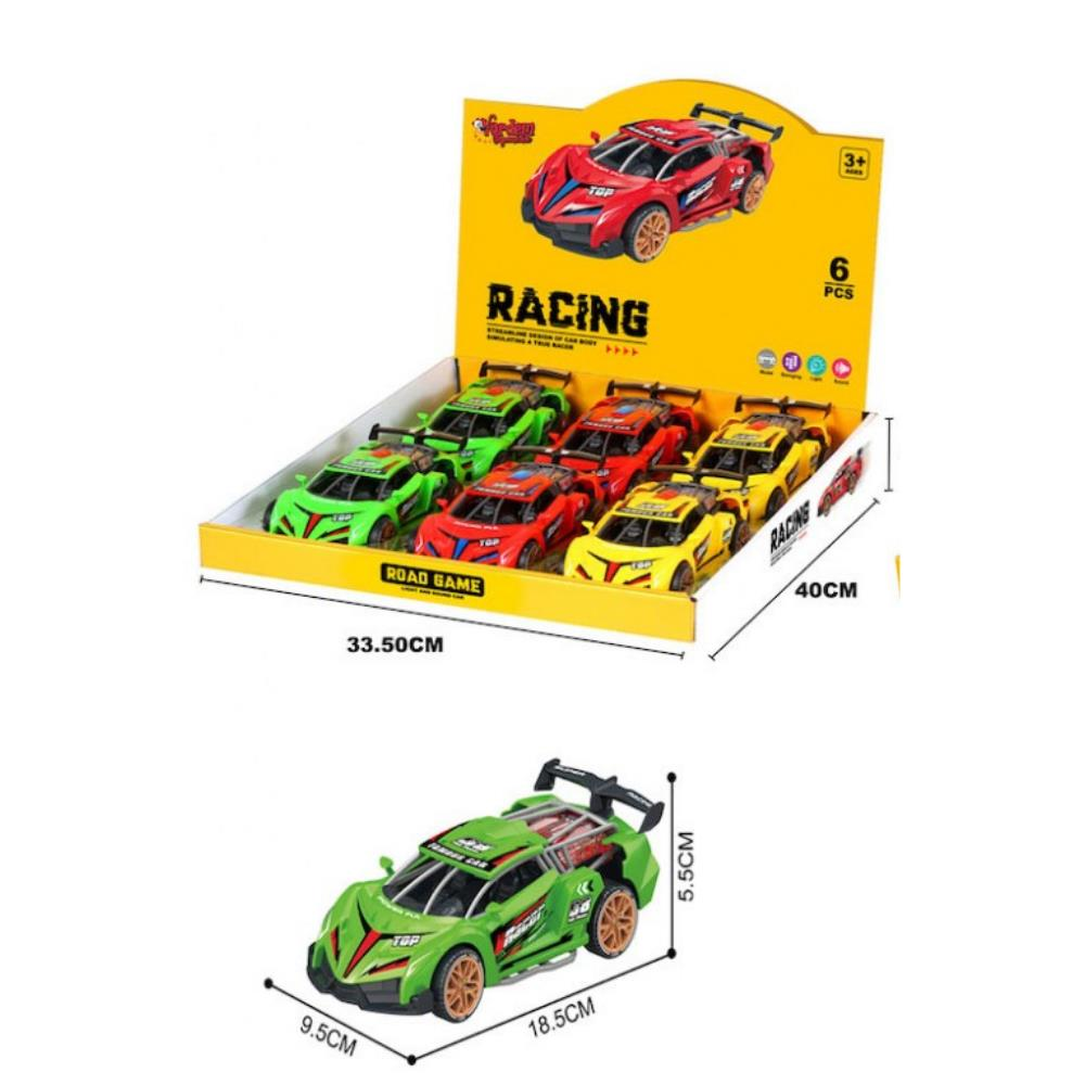 D500-04 - SÜRTMELİ SESLİ IŞIKLI SPOR ARABA 6