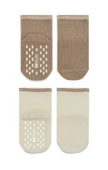 Bistyle Çemberli Basic Penye Kaymaz Soket Çorap 2li 10146 Kahve