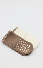 Bistyle Çemberli Basic Penye Kaymaz Soket Çorap 2li 10146 Kahve