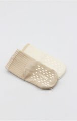 Bistyle Çemberli Basic Penye Kaymaz Soket Çorap 2li 10146 Bej