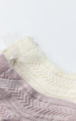 Bistyle Fiyonklu Penye Soket Çorap 2li 10149 Lila