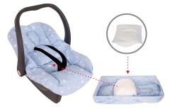 Sevi Bebe Bel Destekli Ana Kucağı Örtüsü ART-61 Mavi Yıldız