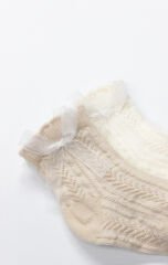 Bistyle Fiyonklu Penye Soket Çorap 2li 10149 Bej