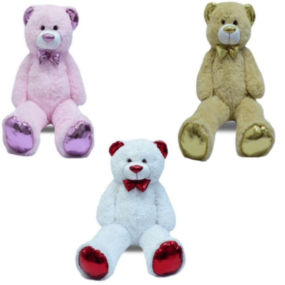 PL62711 - PELUŞ UZUN PARLAK AYI 150 CM 4 AS