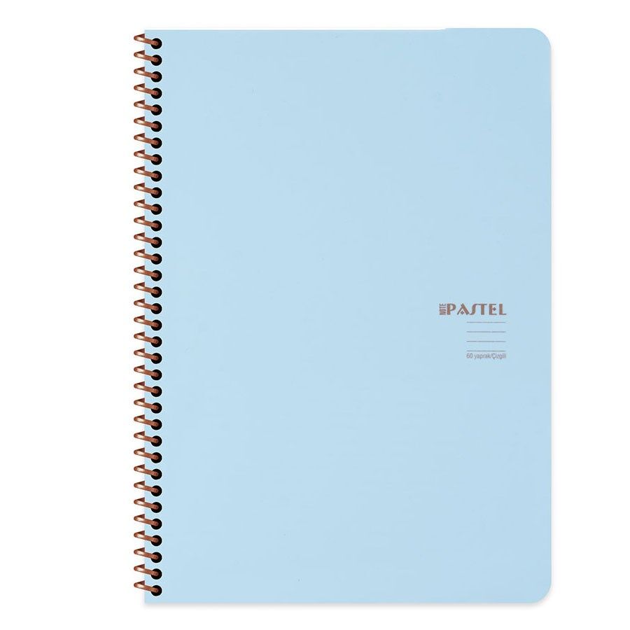 Pastel A4 80 Yaprak Çizgili Spiralli Note Defteri