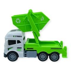 Temizlik Araçları Serisi - Sürtmeli Çöp Kamyonu 12 cm  - 3626