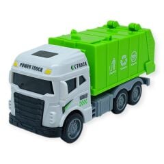 Temizlik Araçları Serisi - Sürtmeli Çöp Kamyonu 12 cm  - 3626