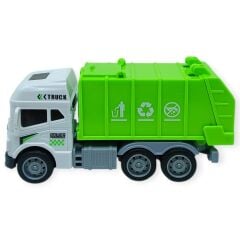 Temizlik Araçları Serisi - Sürtmeli Çöp Kamyonu 12 cm  - 3626