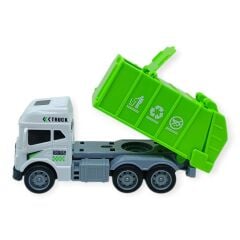 Temizlik Araçları Serisi - Sürtmeli Çöp Kamyonu 12 cm  - 3626