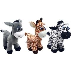 PL62896 - PELUŞ HAYVANLAR 30 CM EŞEK ZEBRA ZÜRAFA