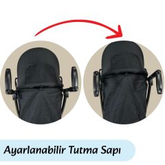 Dukaddo Tulipano Baston Bebek Arabası Siyah