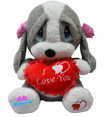 PL62210 - PELUŞ ÜZGÜN KÖPEK 60 CM