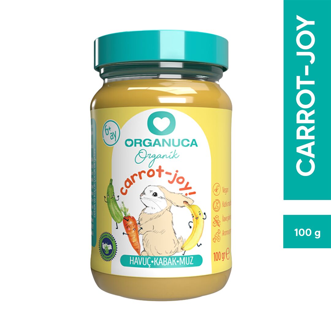 Organuca Organik Ek Gıda Carrot-Joy 100g (Meyve-Sebze Püresi)