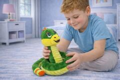 Peluş Sevimli Hayvanlar 35 cm - Yeşil Çıngıraklı Yılan