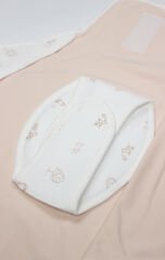 Bistyle Curly Lamb Bel Destekli Kundak 75111 Bej Mavi Ekru