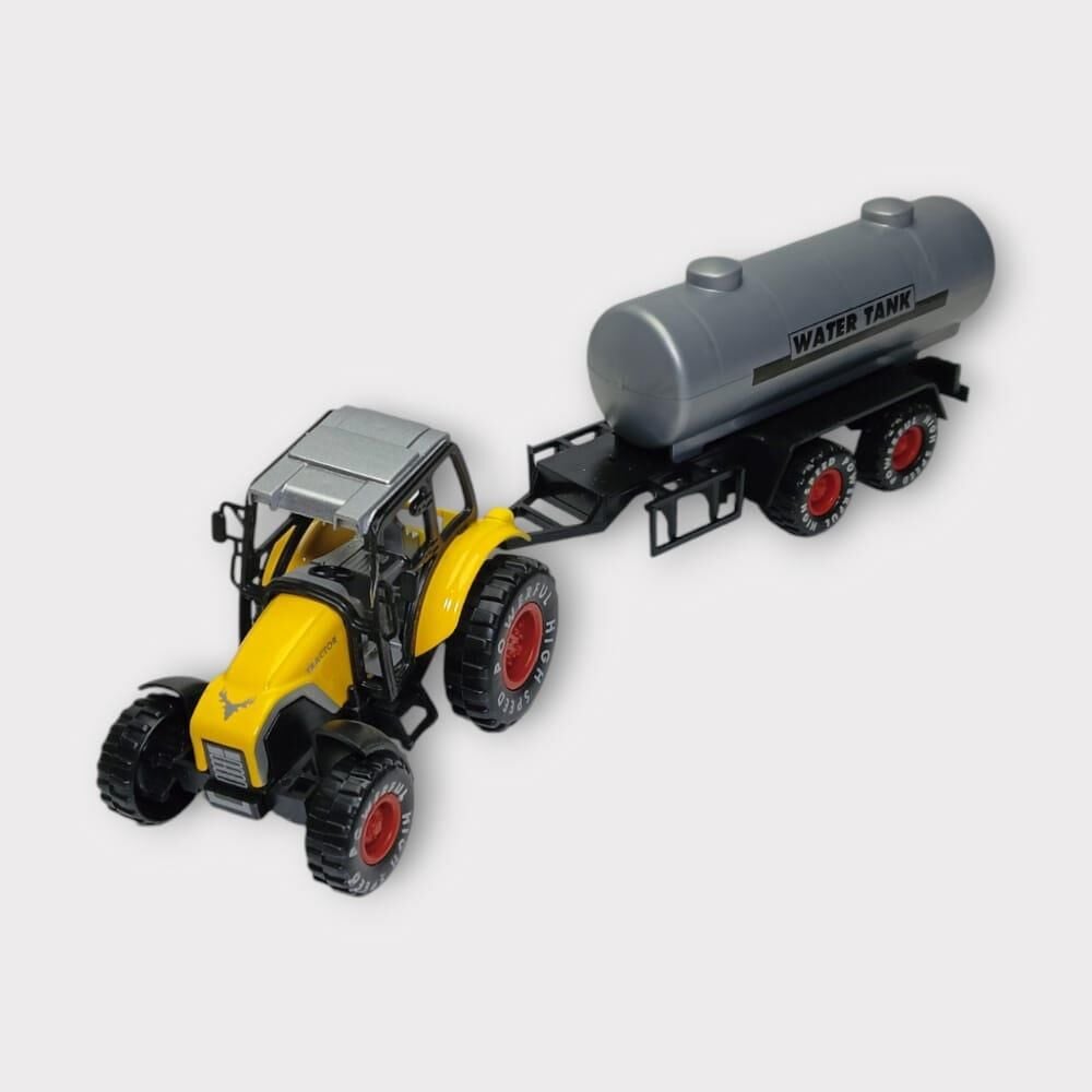 Çek Bırak Römorklu Traktör 25Cm – Sarı Su tanklı