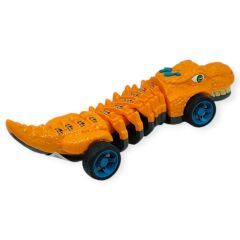 Timsah Araba - Otomatik Hareketli Sesli Işıklı 32 cm - Turuncu Timsah