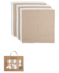 Bistyle Colours Kutulu 6lı Penye Mendil 20x20 90161 Ekru Kahve