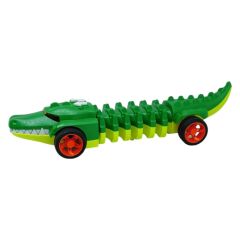 Timsah Araba - Otomatik Hareketli Sesli Işıklı 32 cm - Yeşil Gerçekçi Timsah