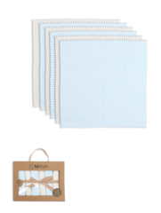 Bistyle Colours Kutulu 6lı Penye Mendil 20x20 90161 Ekru Mavi