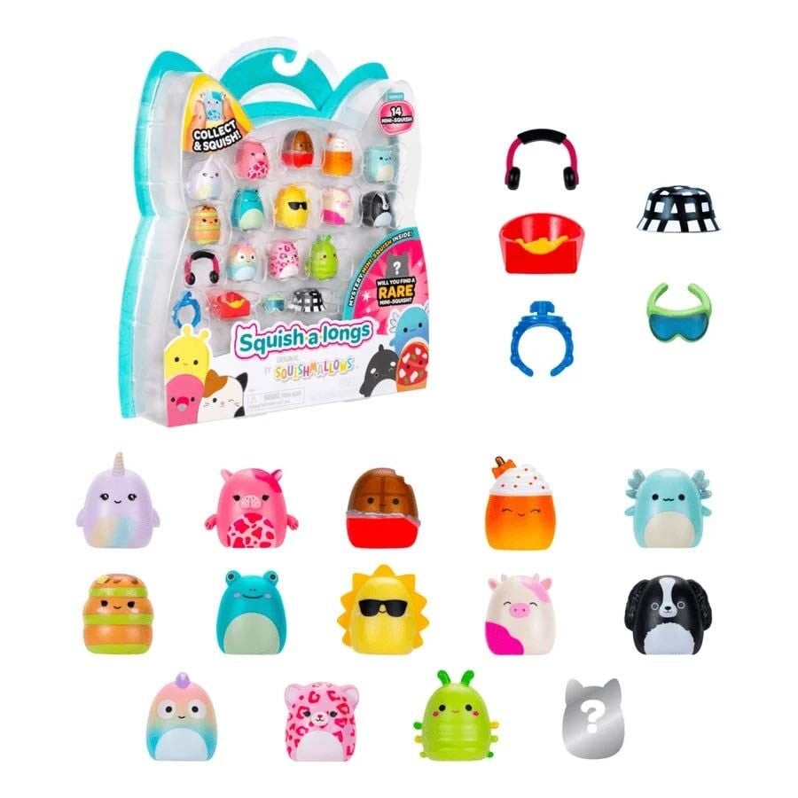 Squish-A-Longs 14 Figür+Yüzük Set Seri-3