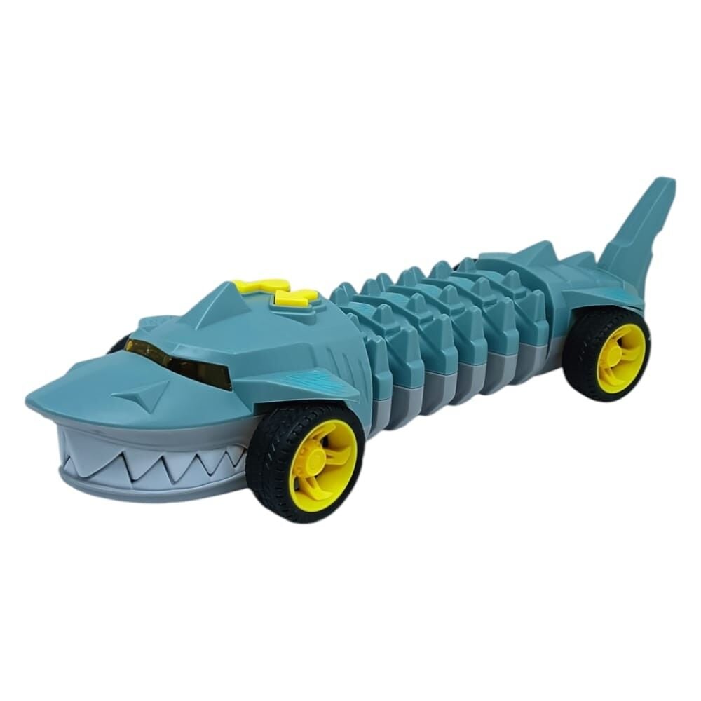 Köpekbalığı Araba - Otomatik Hareketli Sesli Işıklı 32 cm - Gri Köpekbalığı