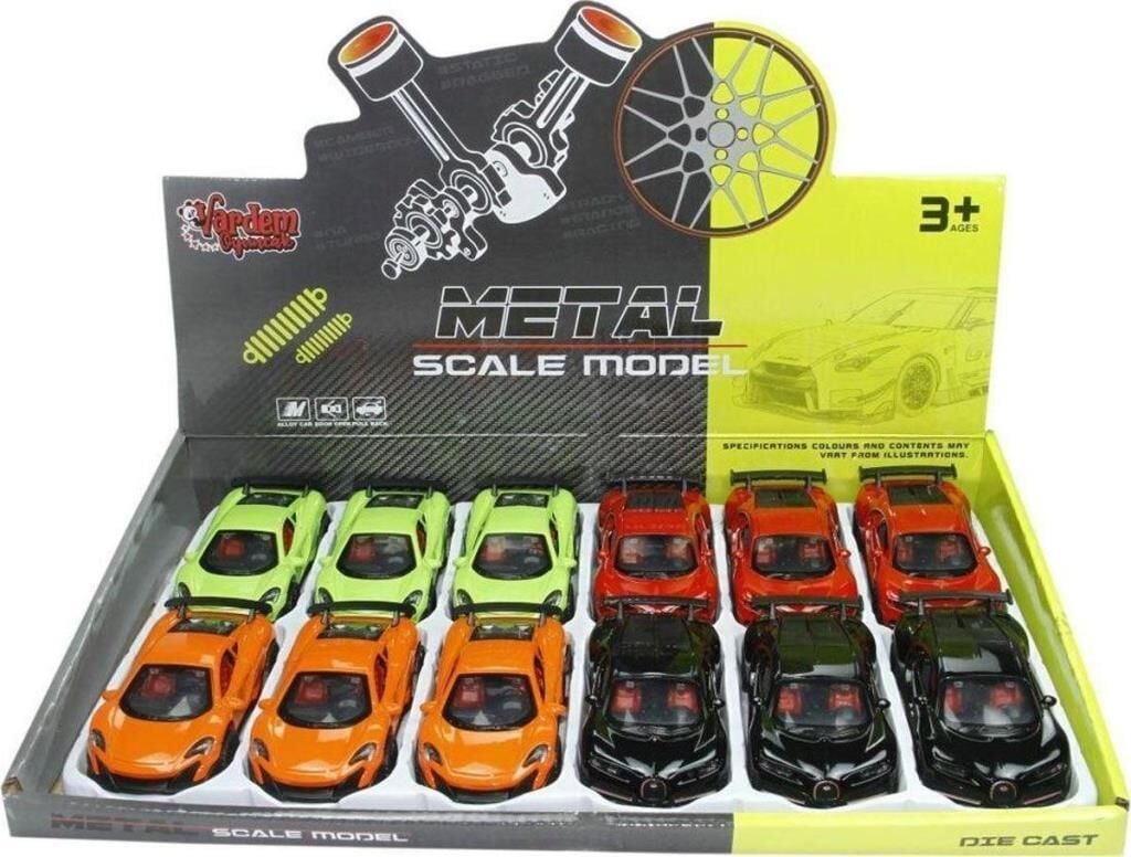 3661C - Ç/B SPOR ARABA METAL 1:36 12Lİ