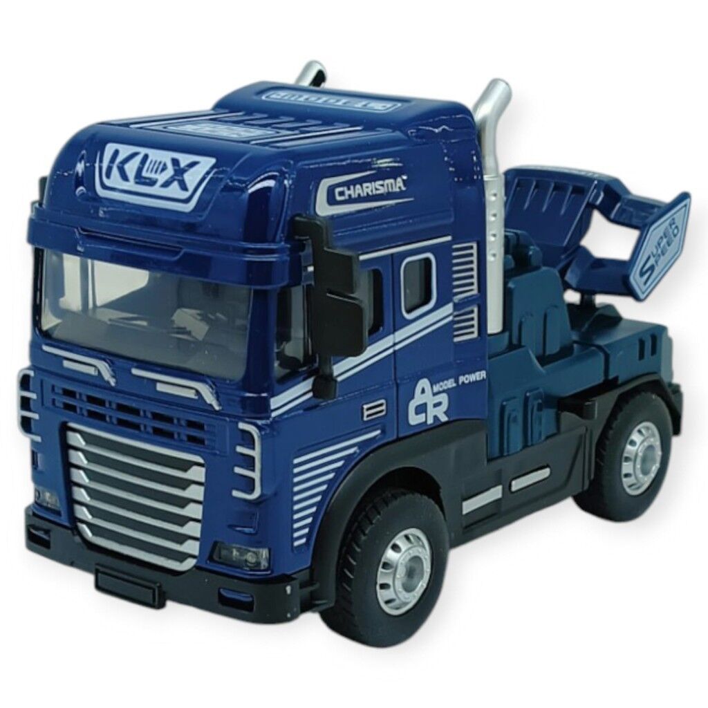 Metal Tır 1:24 - Sesli Işıklı Tır 13 cm - Lacivert