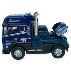 Metal Tır 1:24 - Sesli Işıklı Tır 13 cm - Lacivert