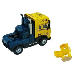 Metal Tır 1:24 - Sesli Işıklı Tır 13 cm - Sarı