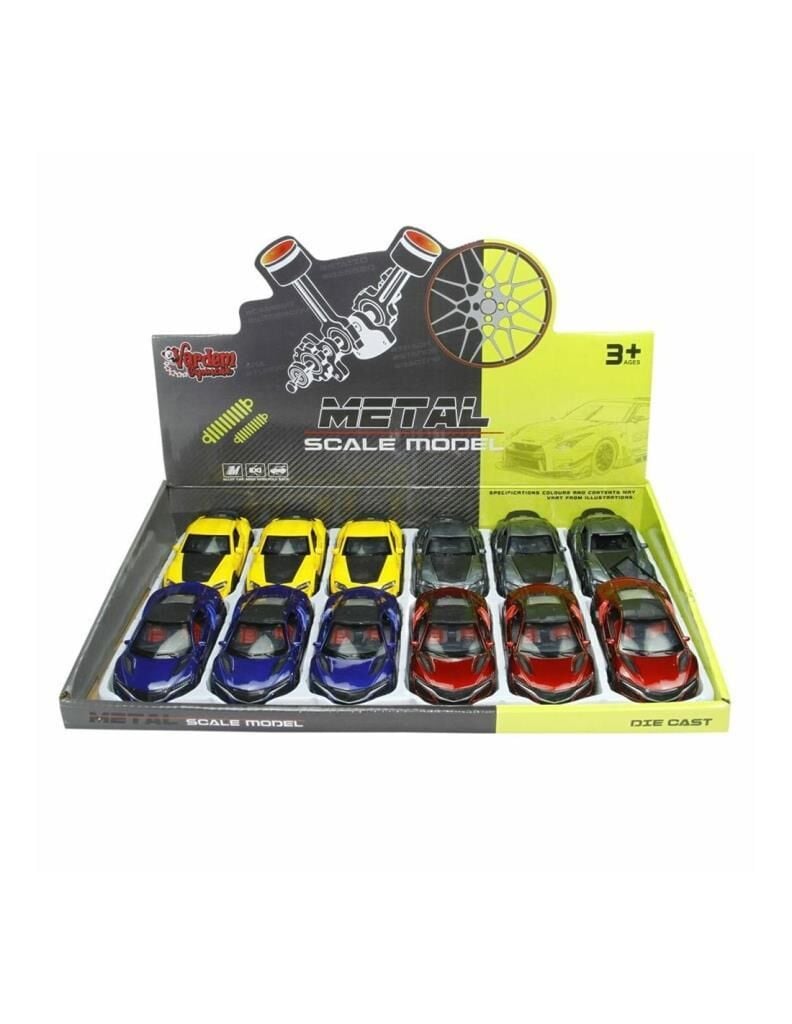 3691C - Ç/B SPOR ARABA METAL 1:36 12Lİ