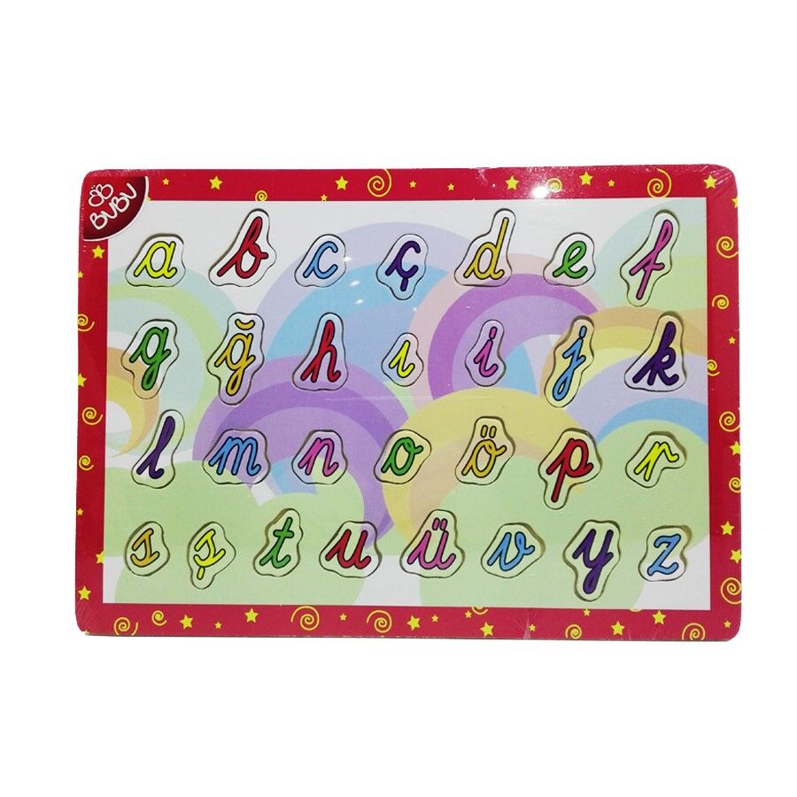 Bu-Bu Ahşap Puzzle El Yazısı Harfleri