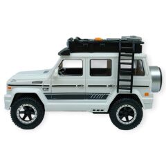 Sesli Işıklı Metal Off- Road Araba 16 cm - D700-04 - Beyaz