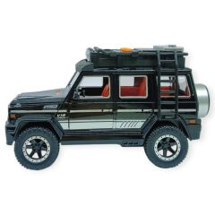 Sesli Işıklı Metal Off- Road Araba 16 cm - D700-04 - Siyah