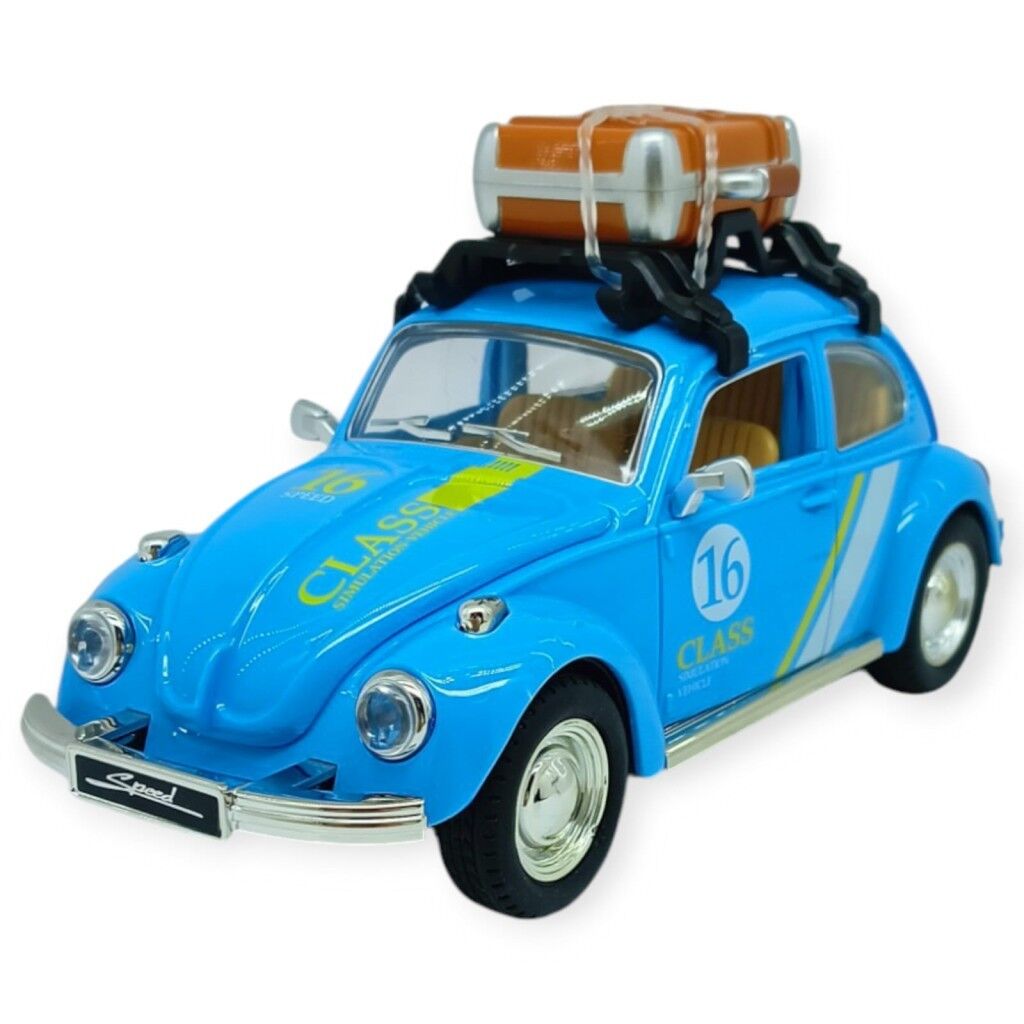 Tatil Serisi - Sesli Işıklı Vosvos Araba 18 cm - Mavi