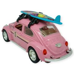 Tatil Serisi - Sesli Işıklı Vosvos Araba 18 cm - Pembe