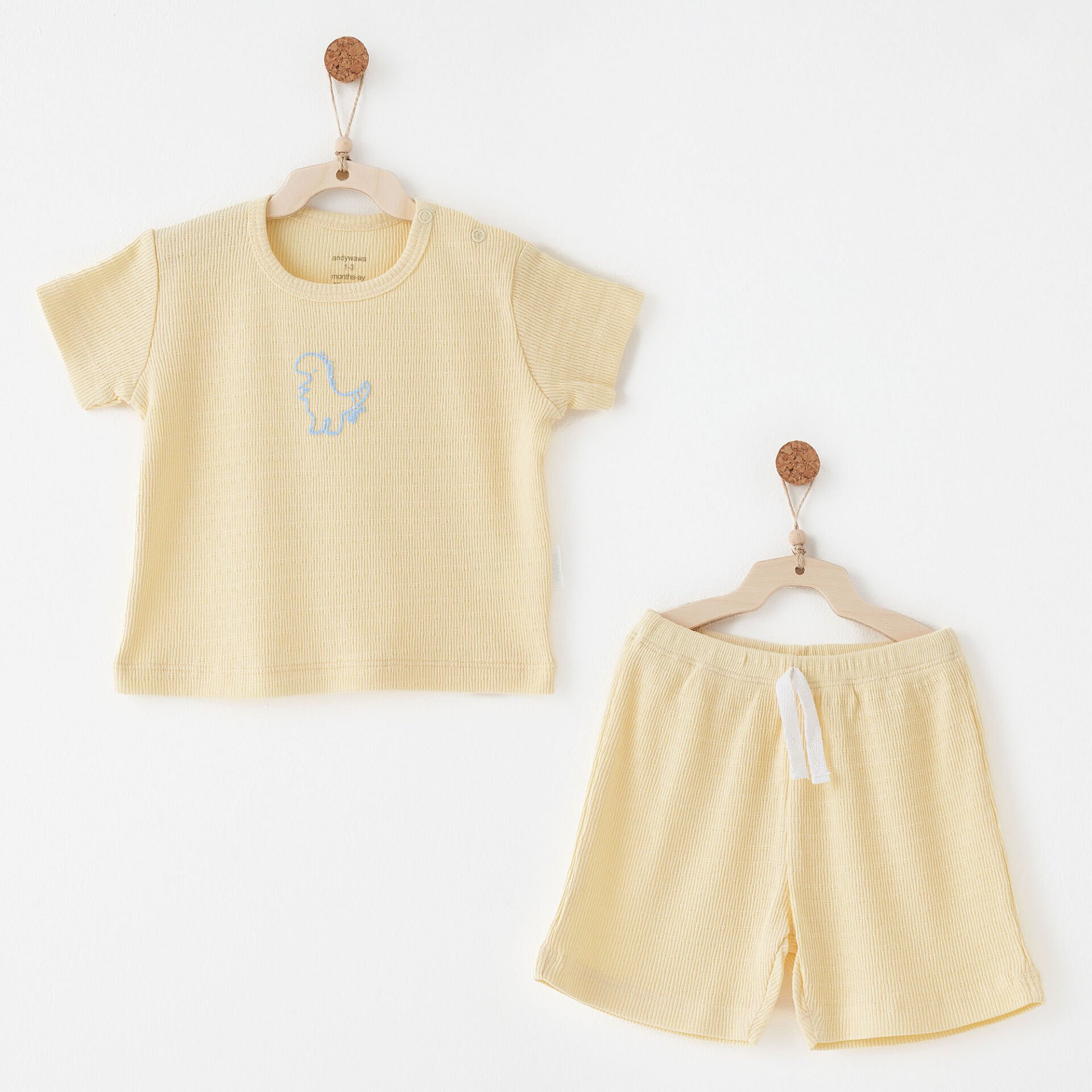 Andywawa AC26771 Jacquard Special Modal 2li Takım Yellow