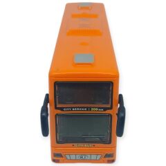 Sesli Işıklı Çift Katlı Otobüs 20 cm - Turuncu