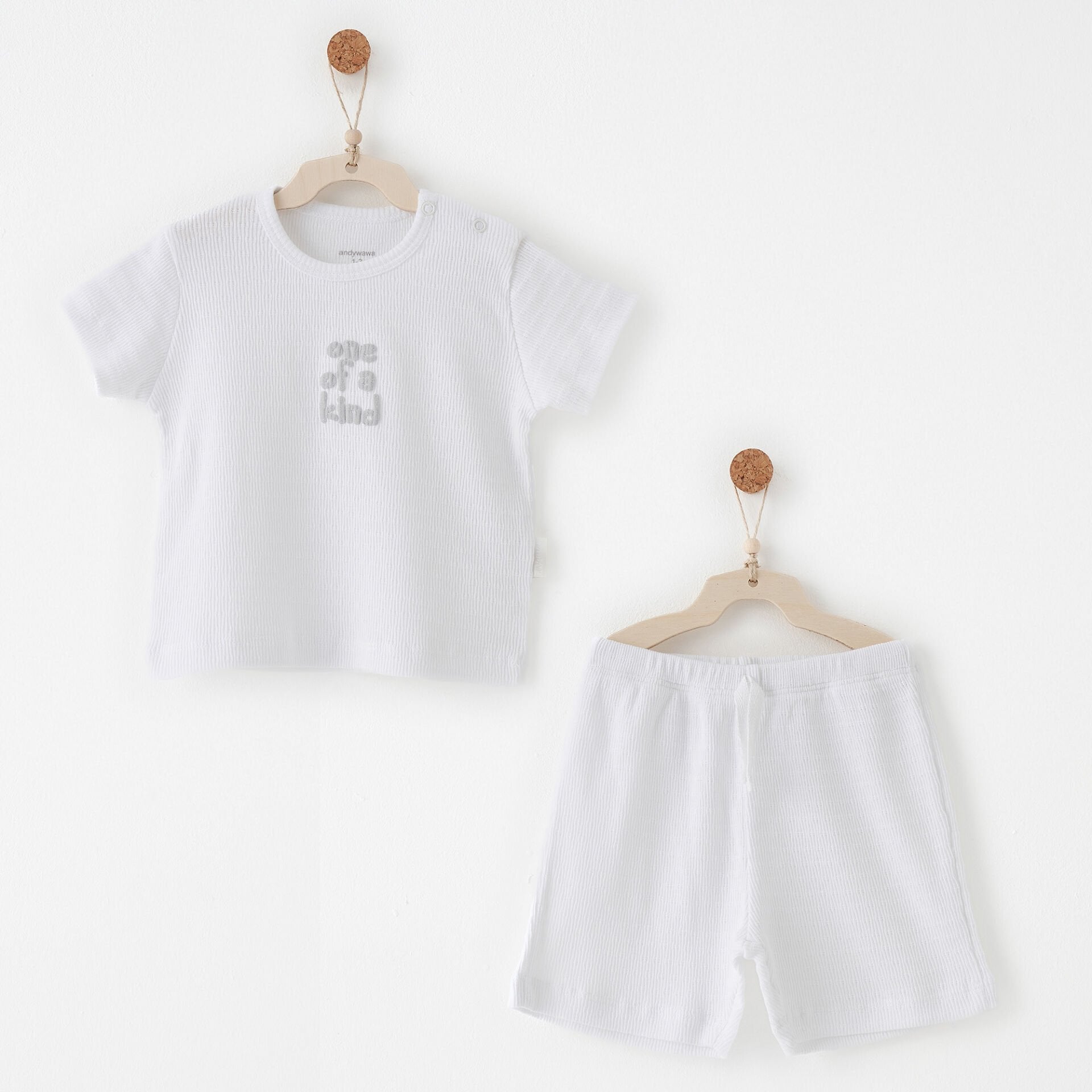 Andywawa AC26769 Jacoquard Special Modal 2li Takım White