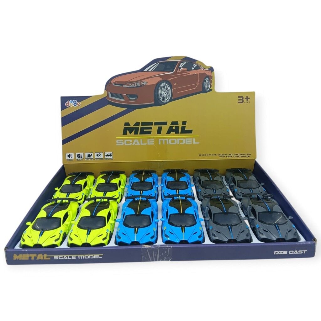 3241D - Ç/B SESLİ IŞIKLI BUGATTİ ARABA 3 AST 12