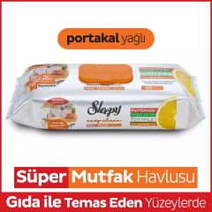 Sleepy Mutfak Temizlik Havlusu 50 Adet Portakal